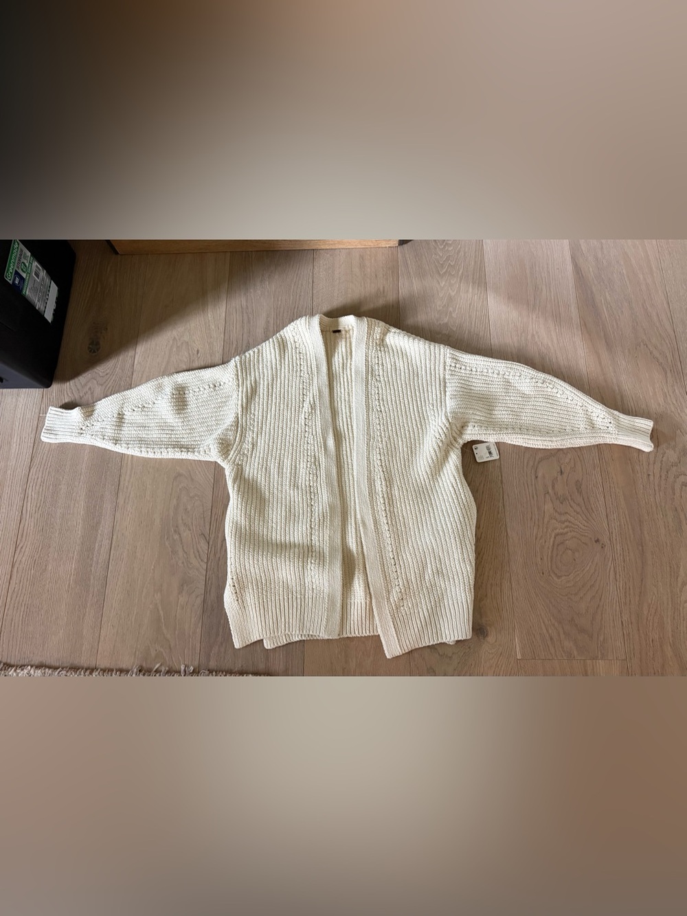 Free People NWT Nightingale Cardigan Cream Oversized Knit - S